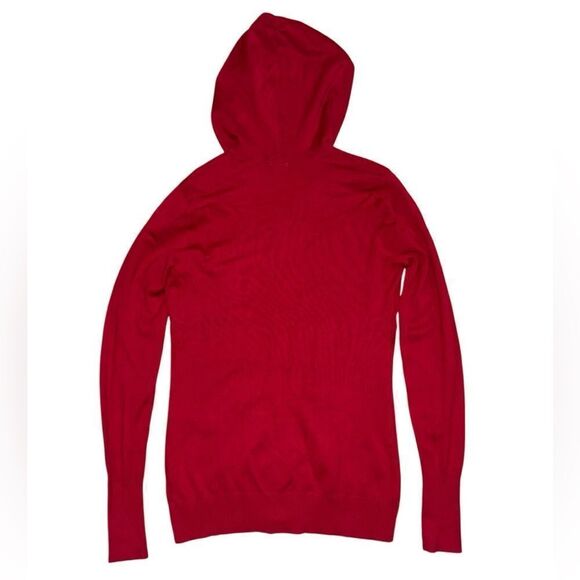 Guess Women's Y2K Cherry Red Zip Up Rhinestone Hoodie Size Large - Picture 5 of 8